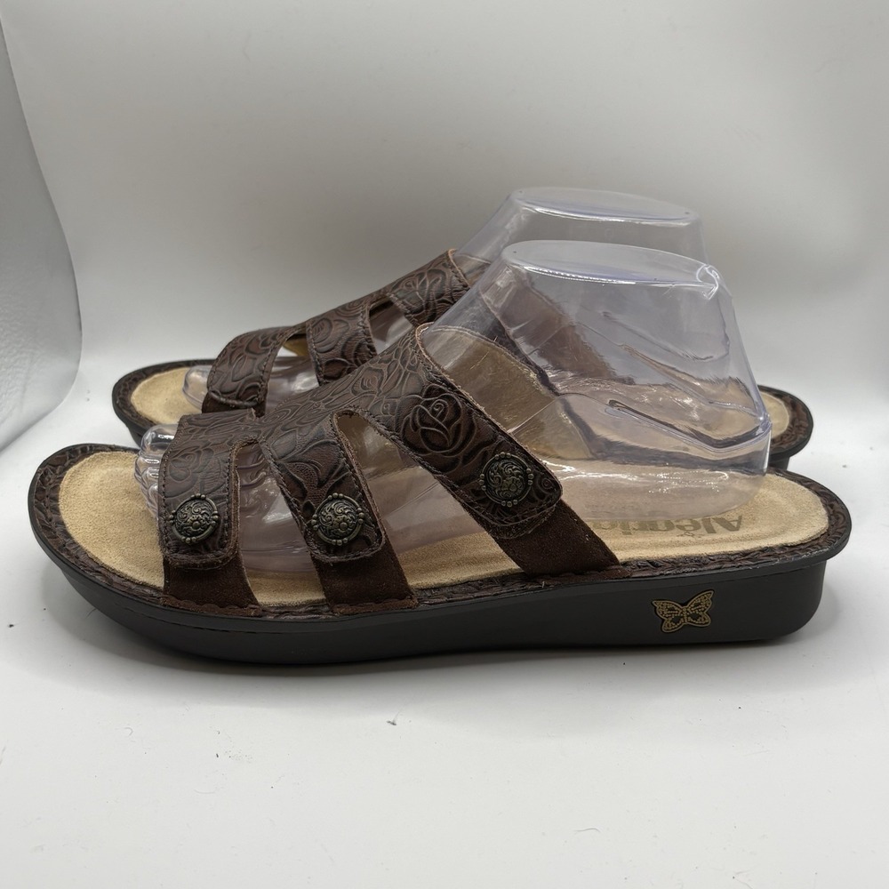 Alegria Leather Adjustable sandals Venice Cowgirl Tobacco Size EU 41 US 10.5-11
